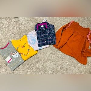 Girls 10/12 tops, jeans and overalls.